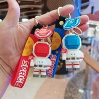 Zhaomeidaxi tipka za torbe za torbe za djecu odličan ukras blokova astronaut tipke za ključeve slatki