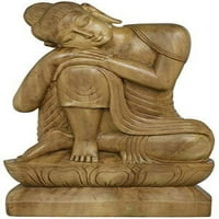 Egzotična Indija Tibetanski budistički mišljenje Buddha - Drvo statue