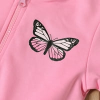 Patpat Toddler Girl Butterfly Print Coured Dukserska jakna