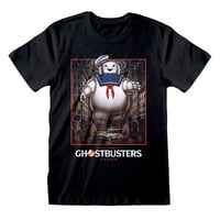 Unise Ghostbusters Stay Puft Poster Crna majica - Redovna fit za odrasle Crew Crt Tee: Veliki