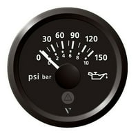 VerAtron Viewline motorni tlak ulje PSI - crni brojčanik i bezel