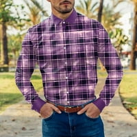 Muška modna casual tarirana taster za ispis majica dugih rukava s kratkim pakovanjem