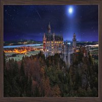 Dvorac Neuschwanstein noću, Njemačka - Lantern Press Photography
