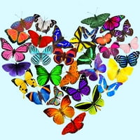 Majica leptira - srce puno leptira muškog svijetloplavog grafičkog tima - dizajn od strane ljudi 3xl