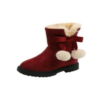 Rotosw Girls Winter COATS Zip Up Snow Boot Mid Calf Topla Bootie Slatka plišana cipela School School