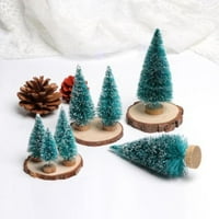 Mini Sisal božićna stabla ukras snijeg mraz malih borova stablo xmas dekor