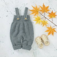 Odjeća za bebe novorođene Djevojke dječake Zimska pletena odjeća Vest ruffle džemper rumper Grey 90