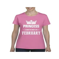 - Ženska majica kratki rukav - rođendanski poklon princeza rođeni su u februaru