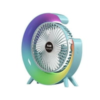 CLEANCE KKCXFJ Desktop Moda i praktična isključiva zvuk 3-stupanj ventilatora noćnog svjetla, USB punjenje Mini ventilator