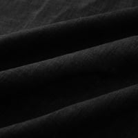 Bluze za slobodno vrijeme posade Slanji ljetni vrhovi dugih rukava za žene crna 2xl