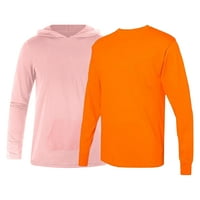 Radyan's ružičasta kapuljača s dugim rukavima sa sigurnosnim narančastom majicom