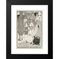 Percy J. Billinghurst Crna modernog uokvirenog muzeja Art Print pod nazivom - zemljani lonac i lonac od željeza