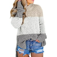 Ženski plišani džemper sa dugim rukavima