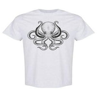 Octopus ručna nacrtana dizajna majica - majica -image by shutterstock, muški mali