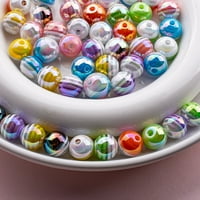 Feildoo Candy Color akril okrugli perle, šarene asortirane plastične perle okruglih oblika slatko labave