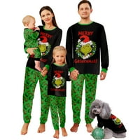 Porodica Grinch Podudaranje Božićne pidžame Set Grinch Elf Dad Mom Kids Baby Woodwear Domaća