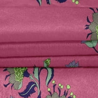 Onuone baršunaste ružičaste listove i djetel haljina materijala materijala za ispis tkanina od dvorišta široka