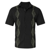 Hanas Muške modne havajske majice, povremeni grafički štampanje V izrez kratkih rukava dolje majica