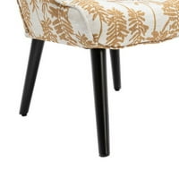 Moderna stolica za slobodno vrijeme, udobna ležaljka sa oružjem, tapacirana stolica za tapacirana stočna stola za dnevnu sobu, žuti list