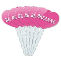 Breanne Heart Love Cupcake Pick Toppers - set od 6
