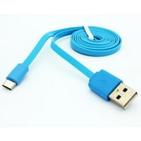 -Mobile Samsung Galaxy Note plavi 3FT ravni micro USB kabl za sinhronizaciju žičane žice podatkovni