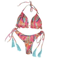 Ženski bandeau zavoj bikini set push-up brazilski kupaći kostimi za kupaći kostim kupaćim kupaćim odijelima