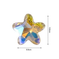 Kripyery Nail Rhinestones Šareni sjajni FAU Crystal Trodimenzionalni ukrasni DIO poklon morskog zvezde