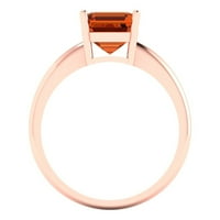 2. CT briljantan aspekser Clear Simulirani dijamant 18k ružičasto zlato pasijans prsten sz 10.5