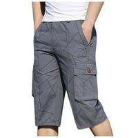 Muški modni ispis Višestruki džepni kratke hlače Sportski ribolov Cropped Hars Casual Home Hlače za odmor