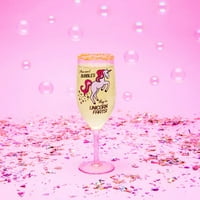 BigMouth Inc 16oz smiješni čašu za šampanjcem za zabave ili poklon, jasno sa crtanjem