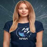 Nasa Baby Blue raketne majice u obliku umjetnosti u obliku žena -nasa dizajni, ženski medij