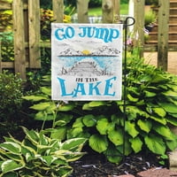 Idi Skok u jezero za gostujuća potpisuje za rustikalni zidni jezera Living kabine Vikendica za ruke