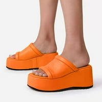 Sandale za ženu Riblji usta ljetne dame modne casual platforme retro papuče narančasto veličine 8.5