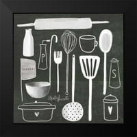 Doucette, katie crna modernog uokvirenog muzeja Art Print na podziru - Kuhinjski pribor