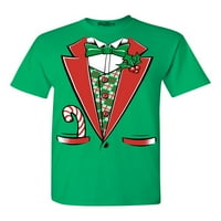 Trgovina 4EVER-ov božićni tuxedo kostim sa plaičnim prslukom grafičkom majicom srednje irskog zelenog