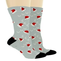 Thiswear božićna zabava favorizira Božić Ho Ho Santa Hat Socks Holiday Gifts 1-par Novelty čarape za
