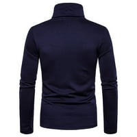 Blueeeek muške čvrste turtleneck casual tanki fit pulover topla majica za dno košulje