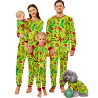 Porodica Grinch Porodica Božić Pijamas Set Xmas Grinch tiskani salon za spavanje za spavanje praznika PJS set outfit set