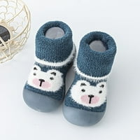 HGW Winter Boots dječake Djevojke životinjske crtane čarape cipele Toddler Toplice čarape s kopčom ne