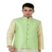 Sonakshi modni muški brokatski prsluk bandhgala svečana jacquard nehru jakna