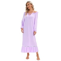 VALCATCH ženski sudski sid noćni nosač s dugim rukavima suknja za spavanje labavo udobne pidžame
