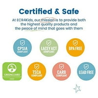 ECR4KiDS ELR- BIRCH Skladišni ormar za skladištenje sa 5 presjeka sa kotačima, komercijalnim ili osobnim skladištem, dječji pohranjivač oblica, prijateljski dizajn, certificirani i sigurni, visoki, prirodni