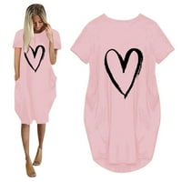 Ružičaste haljine za žene ljetne modne haljine veličine xxxxxl