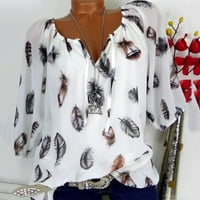 SayHi majica Labave ljeto ispišeni rukav na vrhu Lakta ženska slobodno vrijeme V-izrez ženska bluza