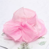 Proljetna ljetna mreža Suncehade Hat Flower Temperament Vjenčanica Hat Sun Dome Veliki rub Hat Modni