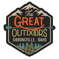 Gibbonsville Idaho The Great na otvorenom dizajn naljepnica vinilne naljepnice