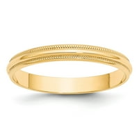 14k žuto zlato milgrain običaj klasične kupole vjenčani prsten veličine 5