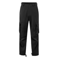 Mikilon Muškarci Solid Ležerne prilike s više džepova Vanjski ravni tipa Fitness hlače Tergo hlače Hlače