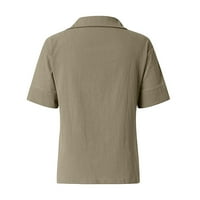 Posteljina za žene Ljeto kratkih rukava Bluze Regularne fit T majice Pulover vrhovi Ters The Slid T-majice