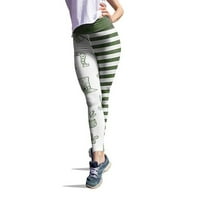 St Patricks Dan ženske jastučine sreće zelene hlače Ispiši gamaše mršave hlače za jogu trče pilates